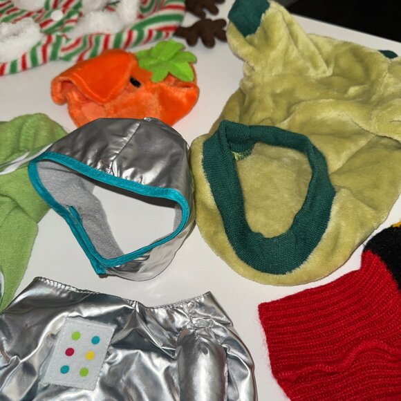 Bundle of 17 pieces Extra Small Dog Clothing Costumes Outfits XS Christmas - Picture 7 of 10